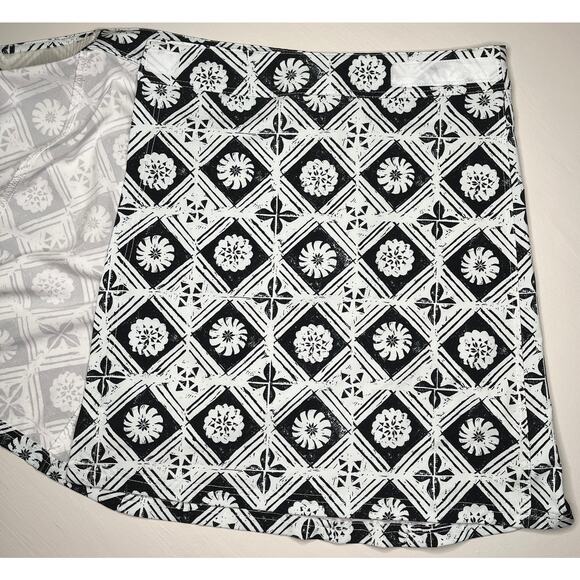 Ripskirt Hawaii Fijian Tapa white and black wrap skirt adjustable pocket S - Picture 5 of 13